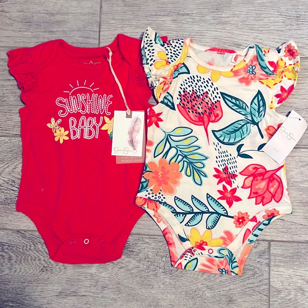 Jessica Simpson Onesies with ruffled sleeves